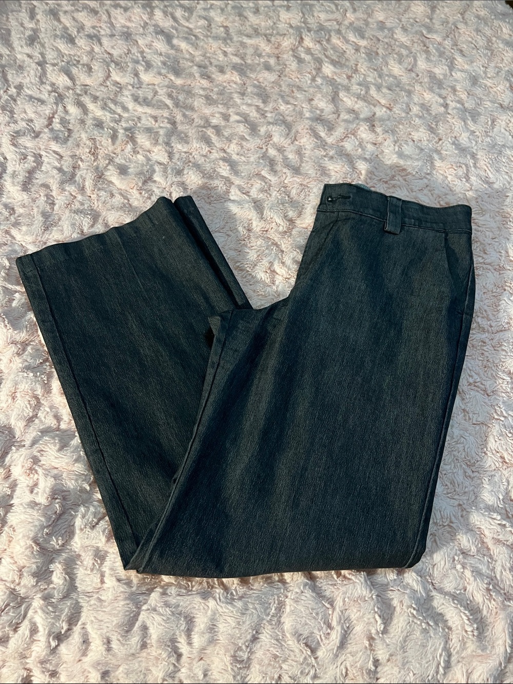 Classic Women’s Dark Gray/Black Pants Lee Platinum Label No-Gap Waistband - Picture 2 of 8